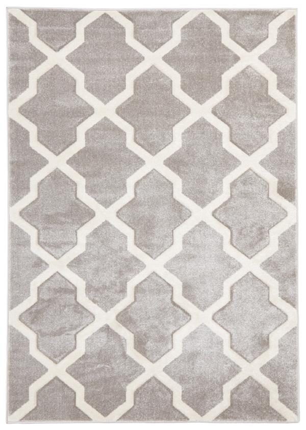 Grey and cream Tunisian rug