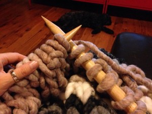 chunky wool knitting